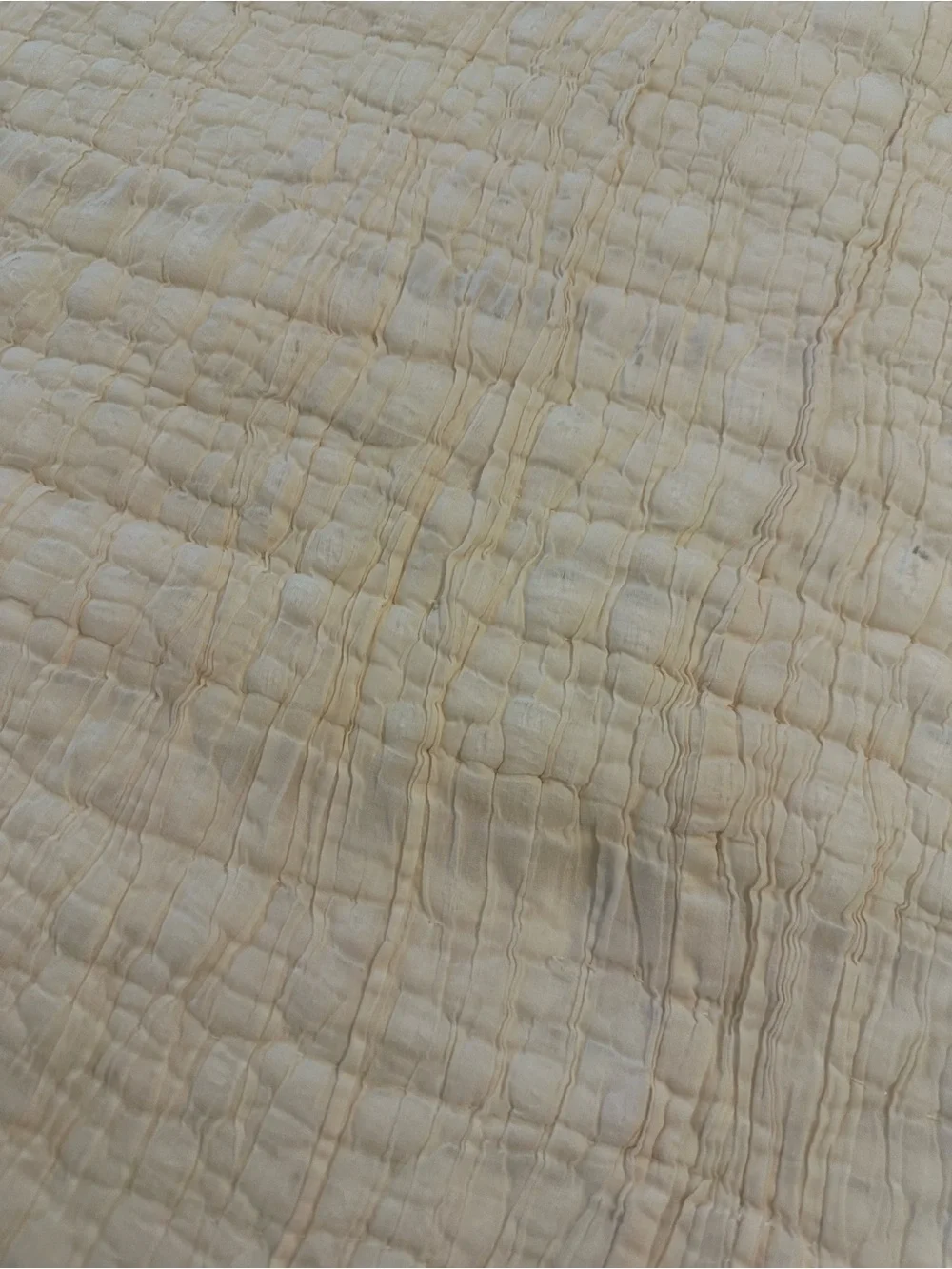 Pottery Barn Cream Quilted Coverlet and matching shams